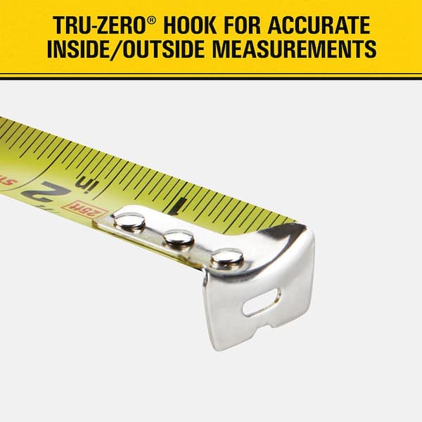 5M 16Ft Tape Measure 1/8 Fractions Double Scale Steel Measuring Tape, ABS  Protective Shell, Accuracy 1/32