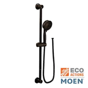 4-Spray Eco-Performance Handheld Hand Shower with Slide Bar in Oil Rubbed Bronze