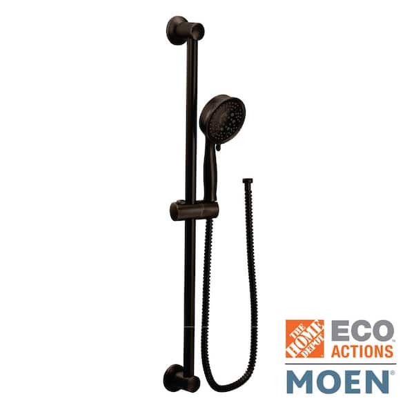 MOEN 4-Spray Eco-Performance Handheld Hand Shower with Slide Bar in Oil Rubbed Bronze