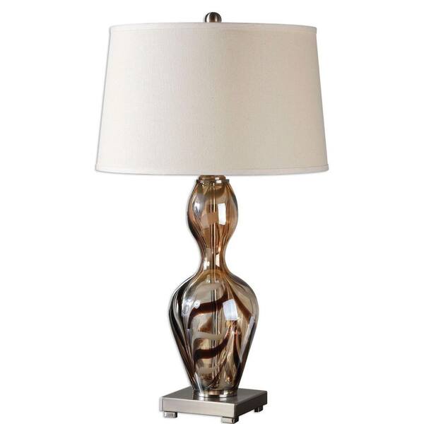 Global Direct 30 in. Beige Warm Amber Table Lamp