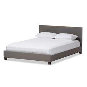 Pless Contemporary Gray Fabric Upholstered Full Size Bed