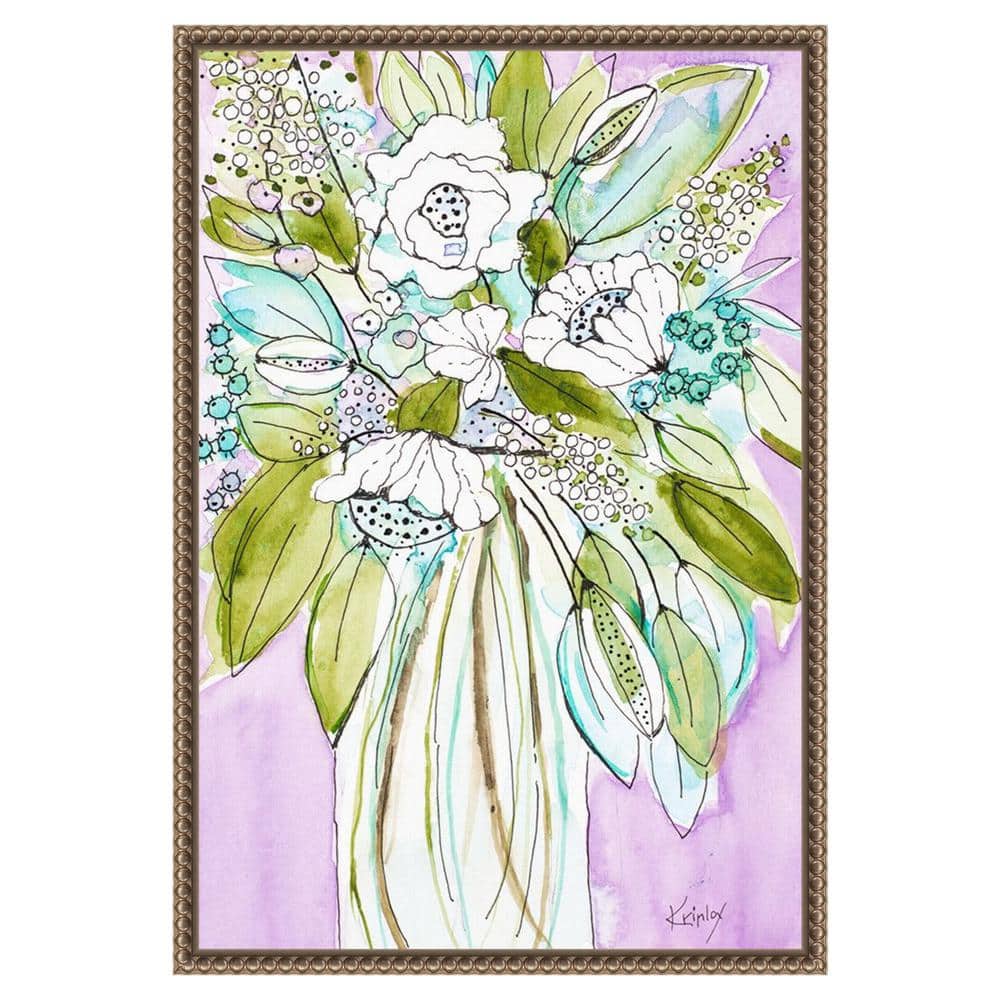 Hopeful Bouquet 16 x 23 Framed Canvas Wall Art
