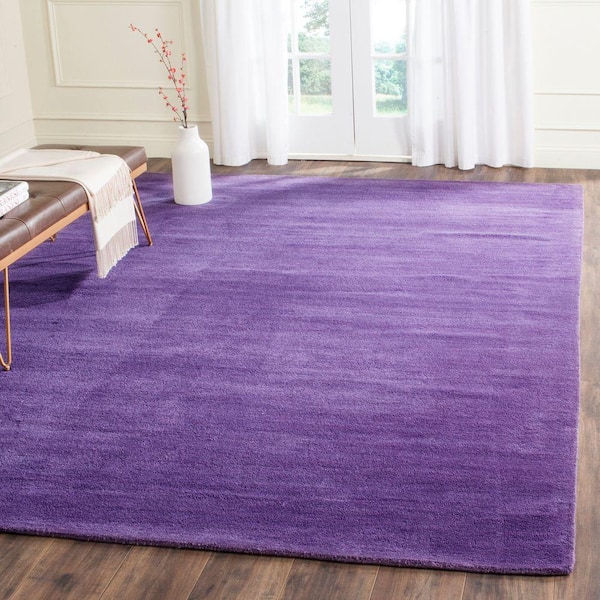 Himalaya Purple 9 ft. x 12 ft. Solid Area Rug