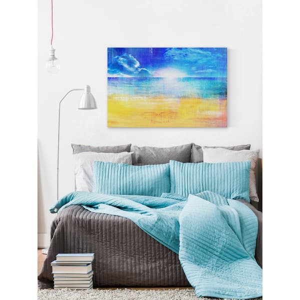 Unbranded 30 in. H x 45 in. W "Horizon Sun" by Parvez Taj Printed Canvas Wall Art