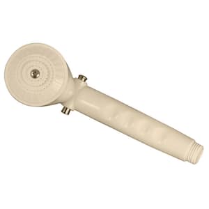 Single-Function Handheld Shower Kit with 60 in. Vinyl Hose and Trickle Shut-Off - Biscuit