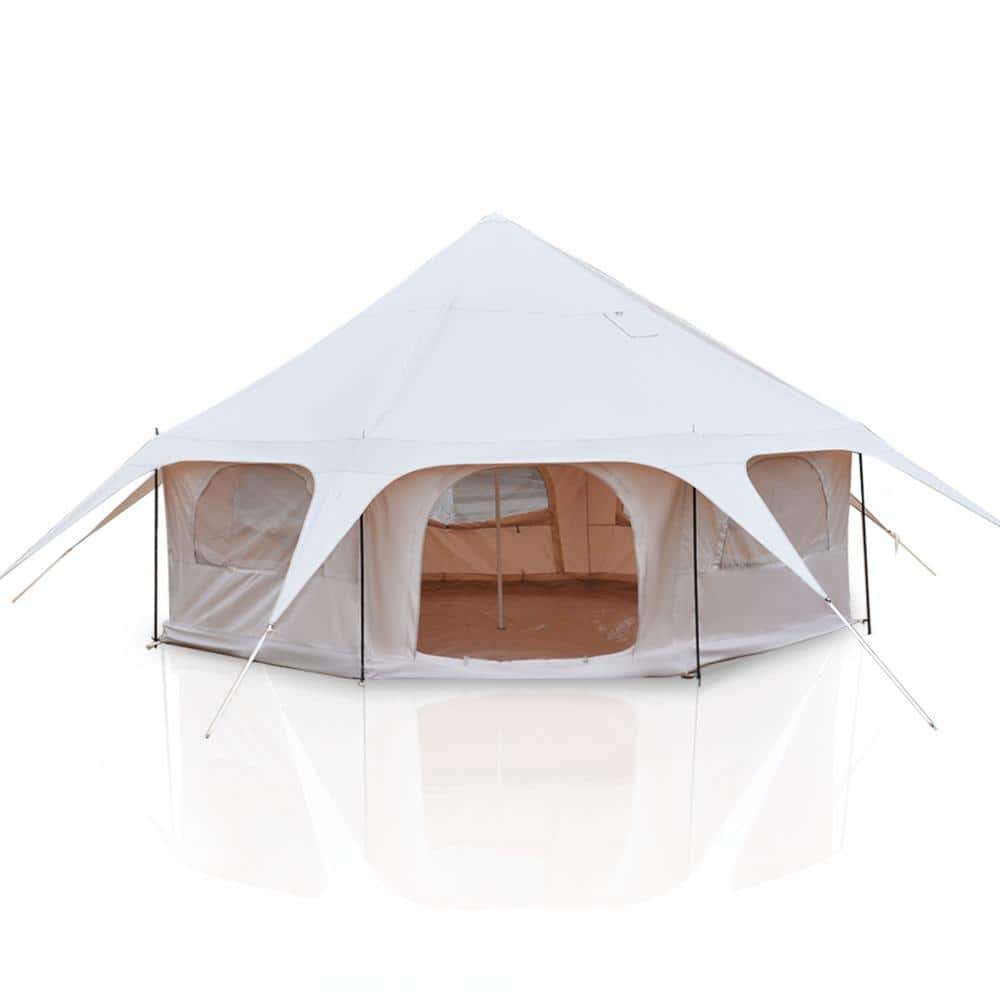 Aionor 14.8 x 9.2 ft 600D Oxford Bell Tent with Stove Jack Large