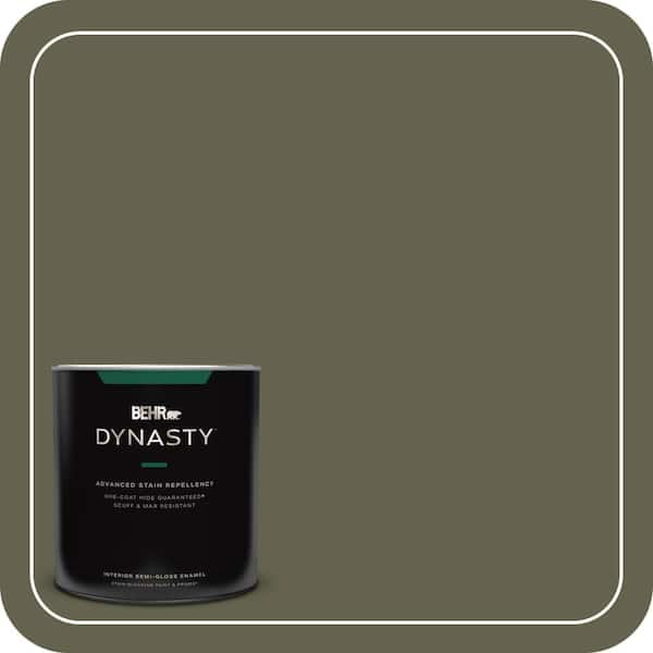 BEHR DYNASTY 1 qt. #400F-7 Groundcover Semi-Gloss Enamel Interior Stain-Blocking Paint and Primer