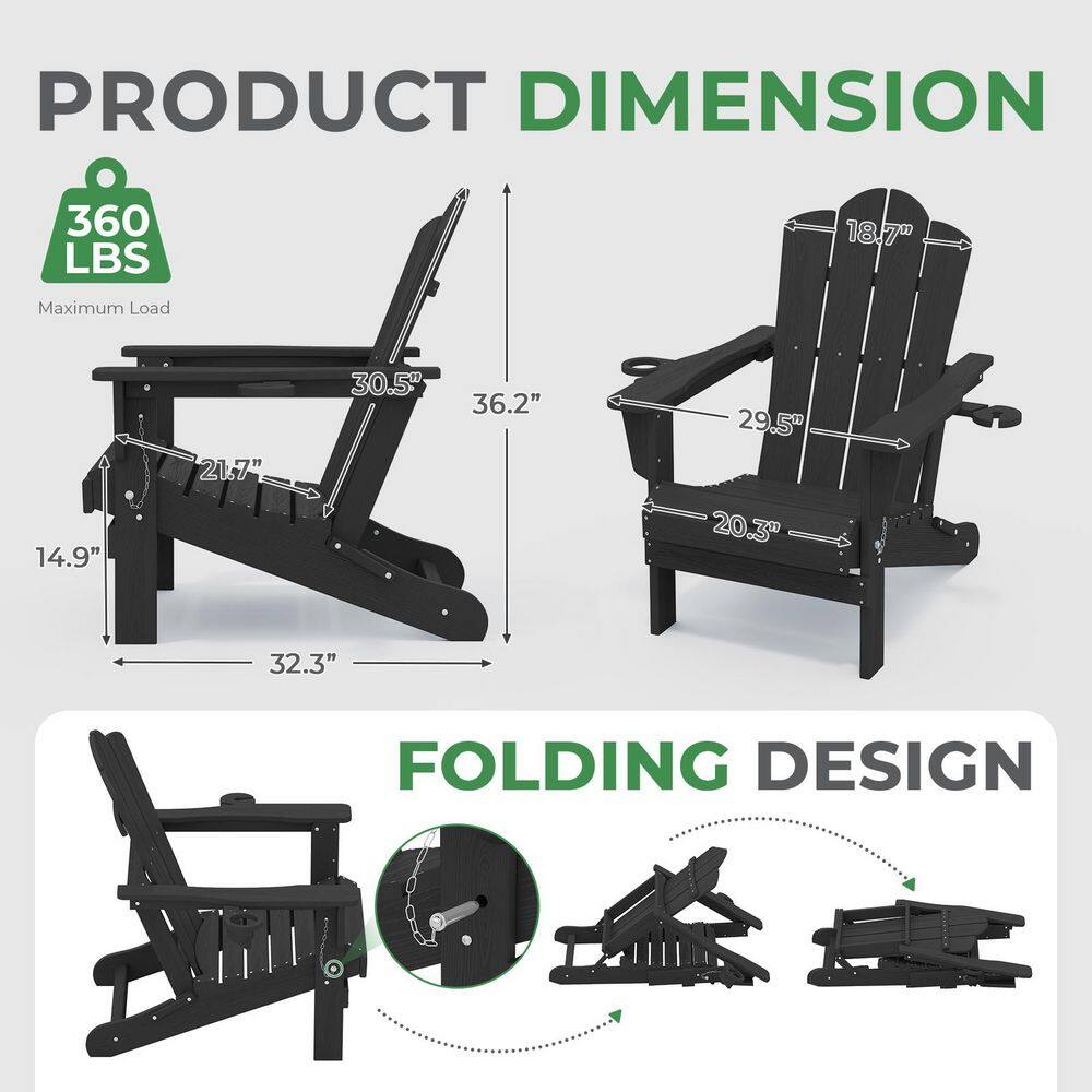 Dimension and folding design diagram for the chair.