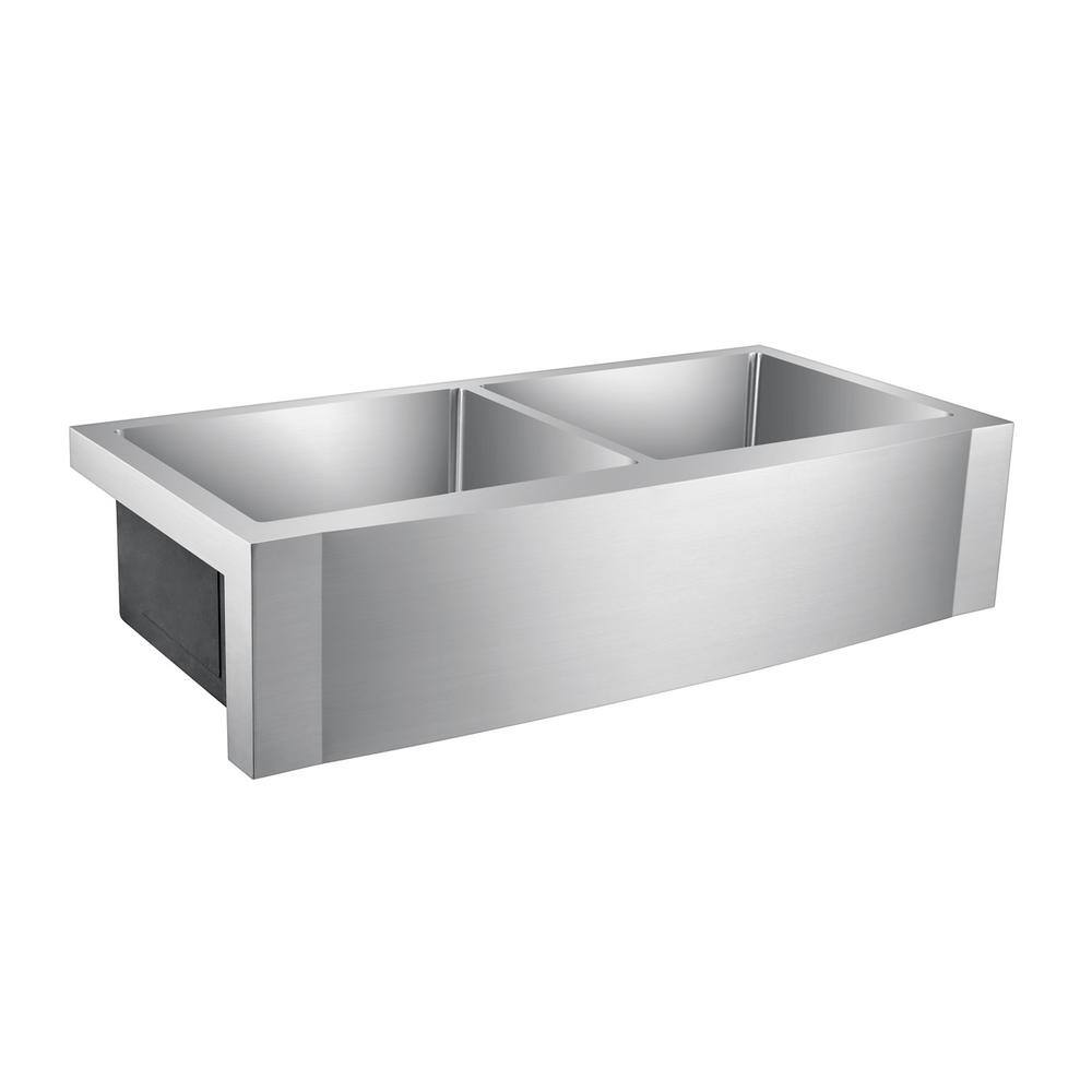 Dominic 42'' Stainless Steel Double Bowl Farmhouse Sink