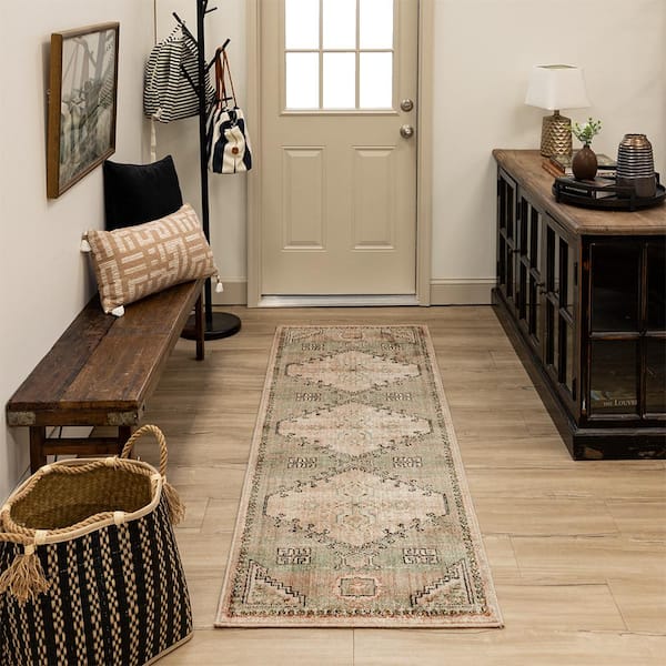 Ravenna Jade 2 ft. 4 in. x 7 ft. Indoor Runner Rug