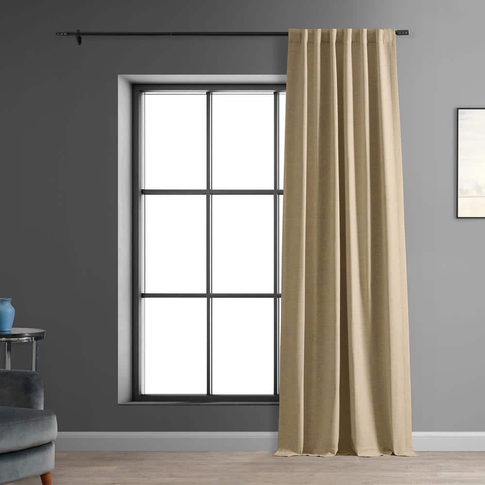Ginger Polyester Blackout Puddle Length Drape Panel