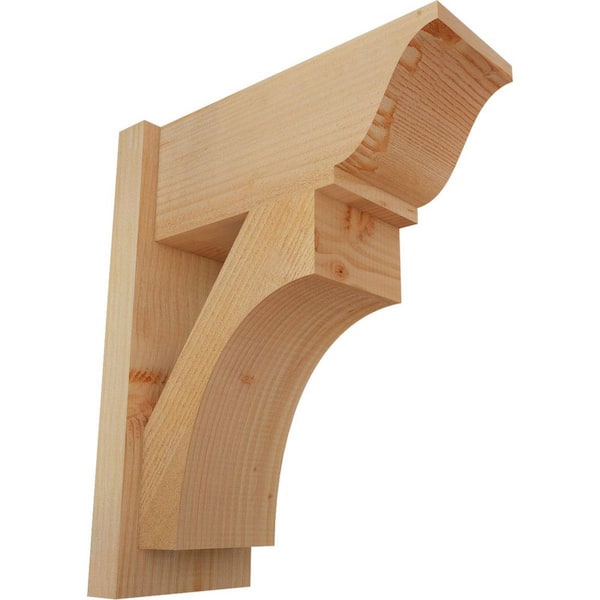 Ekena Millwork 8 in. x 22 in. x 18 in. Westlake Traditional Rough Sawn Douglas Fir Outlooker