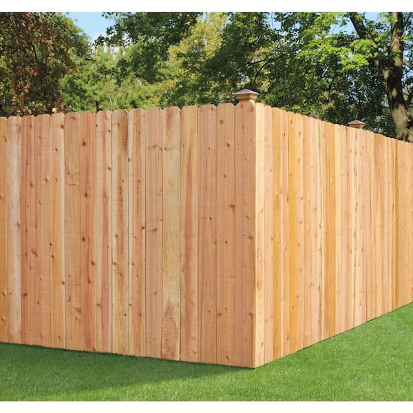 Installed Cedar Dog-Ear Picket Fence