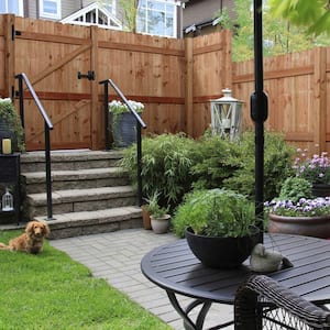 Installed Construction Common Dog-Ear Picket Fence
