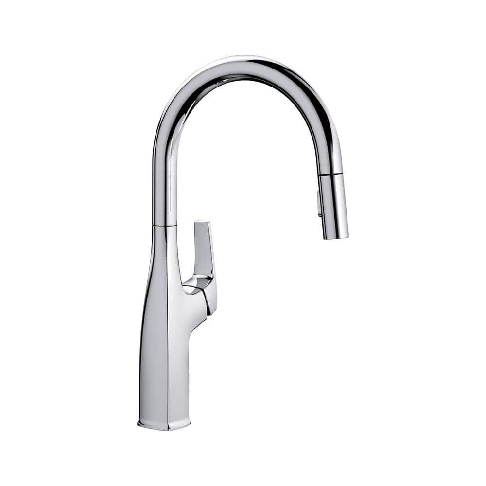 Polished Chrome Blanco Pull Down Kitchen Faucets 442677 64 1000 