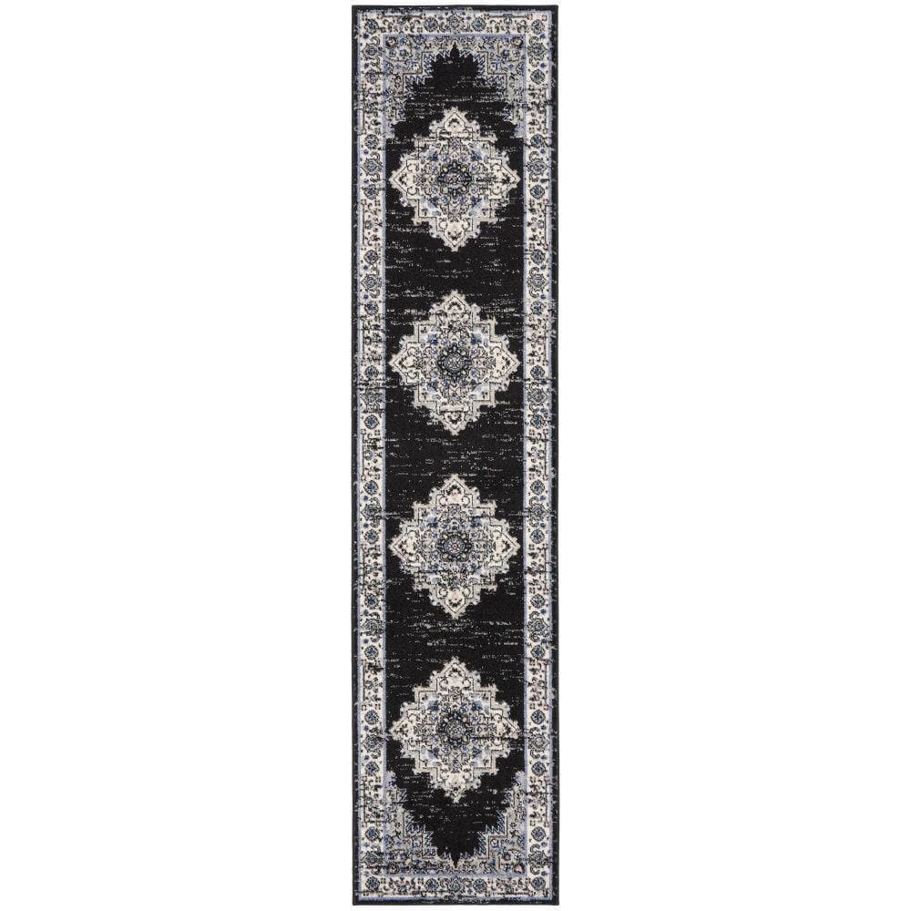 Passion Black Ivory 2 ft. x 10 ft. Bordered Transitional Runner Area Rug price history on PriceWatchPro