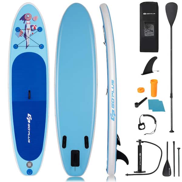 120 in. Inflatable Stand Up Paddle Board SUP W/Adjustable Paddle Pump Leash