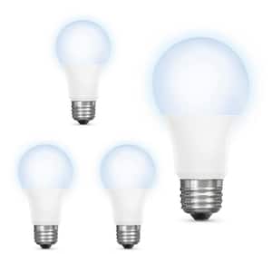 60W Equivalent A19 IntelliBulb Dusk to Dawn CEC Title 20 Compliant 90+ CRI E26 LED Light Bulb, Daylight 5000K (4-Pack)