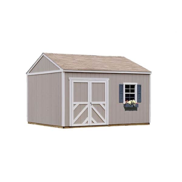 Handy Home Products Columbia 12 ft. x 12 ft. Wood Storage Building Kit