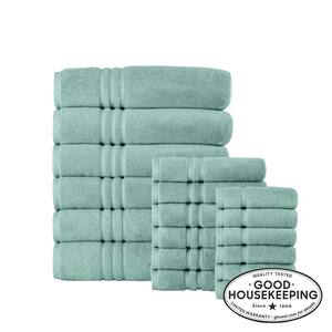 Turkish Aqua Cotton Ultra Soft 18-Piece Bath Sheet Towel Set