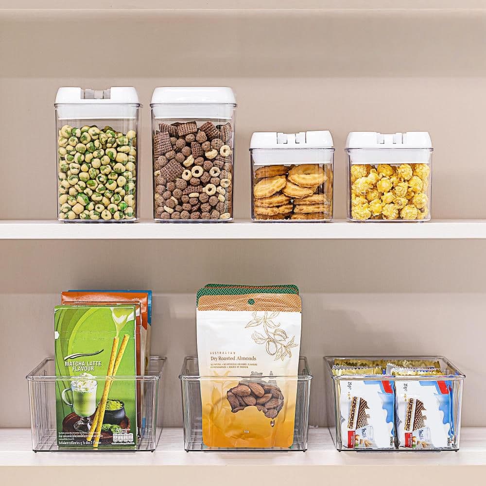 8-Pack Clear Plastic Food Storage Organizer Bins for Pantry, Kitchen, Fridge, Cabinet Organization and Storage price history on PriceWatchPro