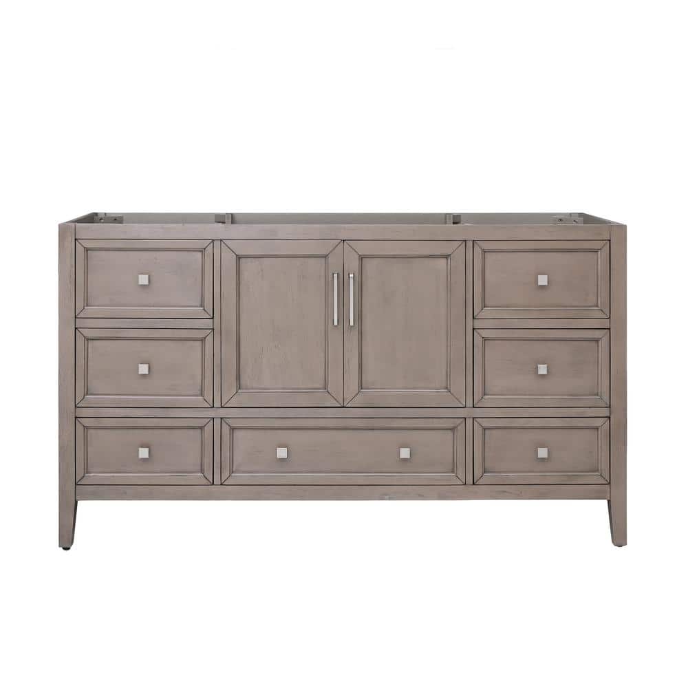 Everette 60 in. W x 21.5 in. D x 34 in. H Bath Vanity Cabinet without Top in Gray Oak price history on PriceWatchPro