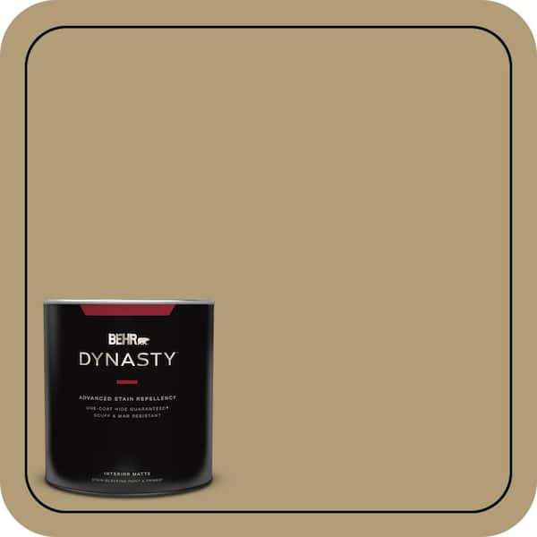 BEHR DYNASTY 1 qt. #S320-5 Ginger Tea One-Coat Hide Matte Interior Stain-Blocking Paint & Primer