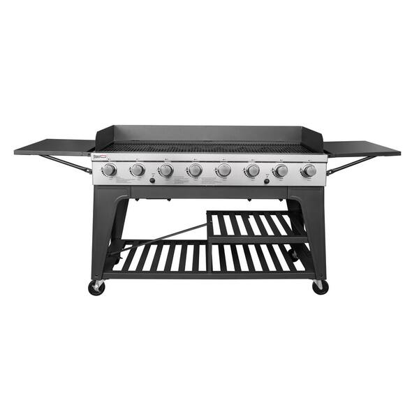 Royal Gourmet 8-Burner Event Propane Gas Grill with 2 Folding Side Tables