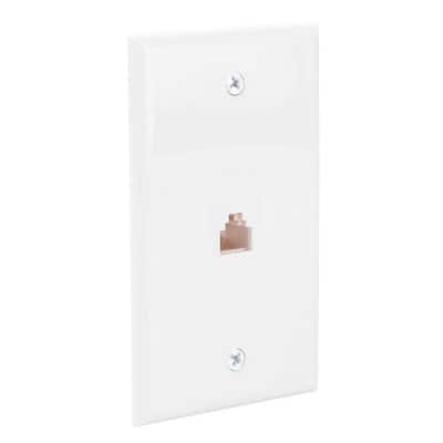 White 1-Gang Ethernet Wall Plate (1-Pack)