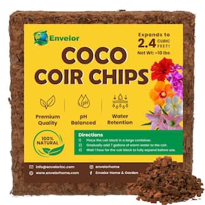 10 lbs. Natural Coco Coir Husk Chips Coconut Coir Fiber Mulch