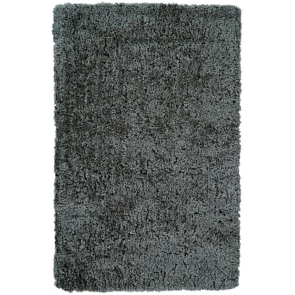 HomeRoots Gray 2 ft. x 3 ft.  Solid Color Area Runner