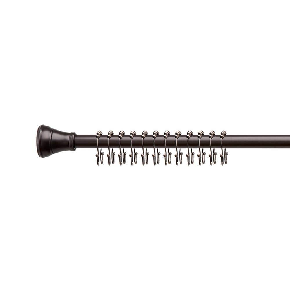 Oil Rubbed Bronze Stainless Steel Double Roller Ball Shower Curtain Hooks