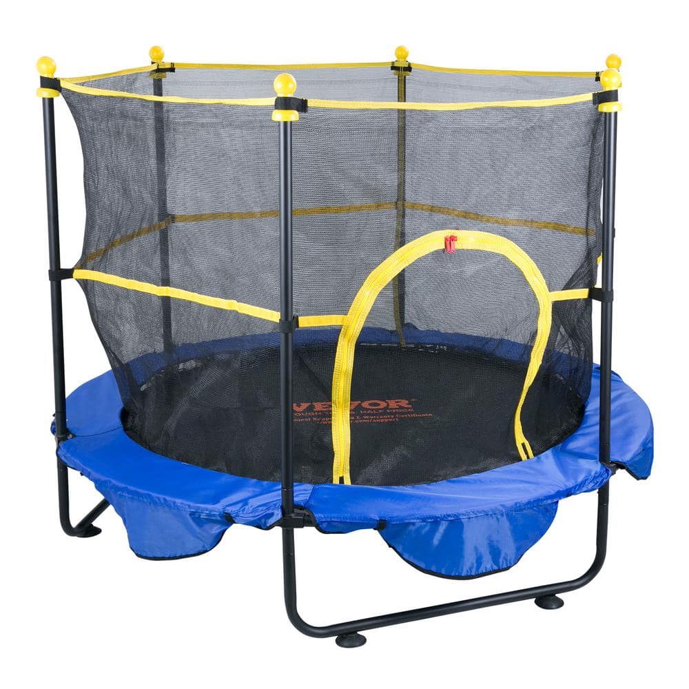 SKYSHALO 5 ft. Trampoline for Kids 60 in. Indoor/Outdoor