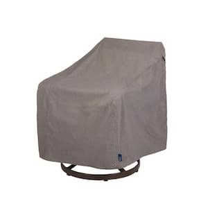 Garrison Waterproof Outdoor Patio Swivel Lounge Chair Cover, 37.5 in. W x 39.25 in. D x 38.5 in. H, Heather Gray