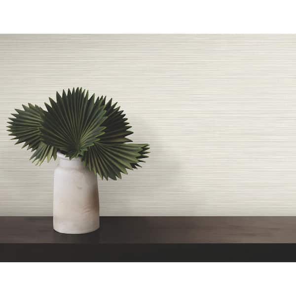 Lorn Bone Faux Grasscloth Wallpaper