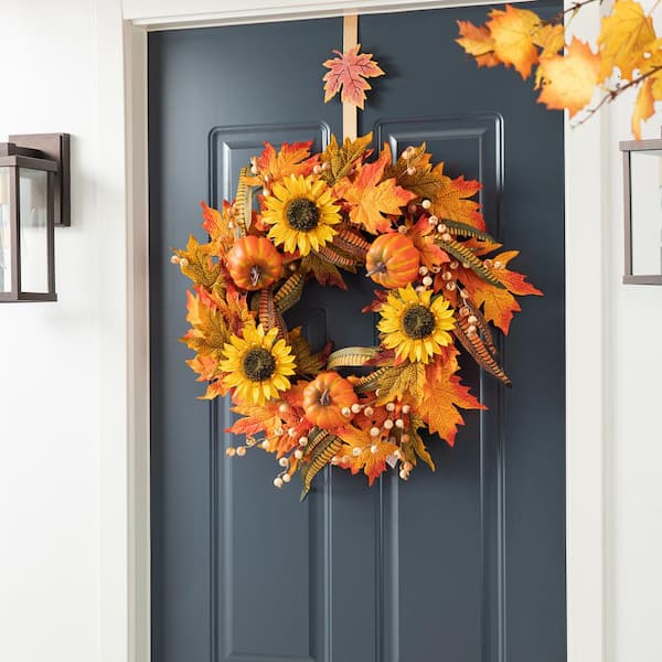 Hello Fall Sunflower Pumpkin Truck Sign, Wreath Supplies, Wreath