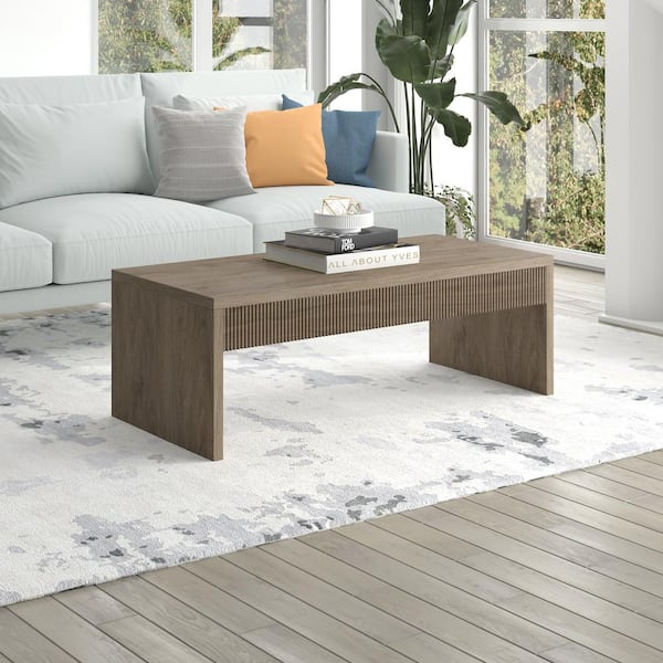 Meyer&Cross Lawrence 47.5 in. Antiqued Gray Oak Rectangle MDF Top