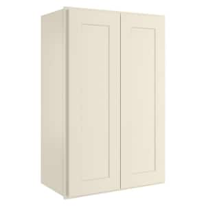 27-in W X 12-in D X 36-in H in Shaker Antique White Plywood Ready to Assemble Wall Kitchen Cabinet