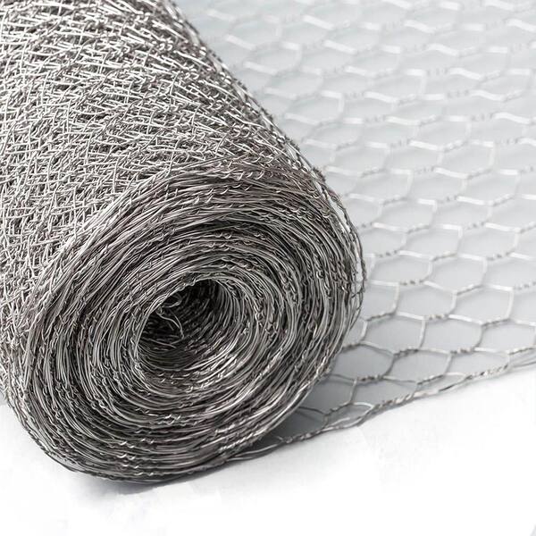 Agfabric Galvanized Hexagonal Fencing Wire Mesh Poultry Netting For Plant Protection, DIY Craft and Home Decors, 36 In. x 12 Ft.