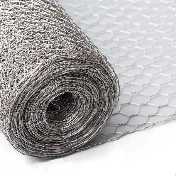 Agfabric Galvanized Hexagonal Fencing Wire Mesh Poultry Netting for Plant Protection, DIY Craft and Home Decors, 36 in. x 18 ft.