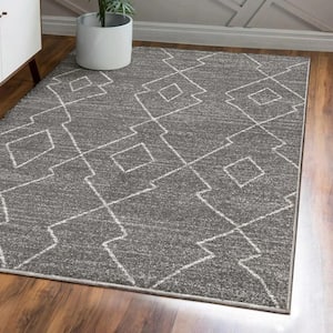 Alia Moroccan Beni Souk Gray/Cream 3 ft. x 5 ft. Area Rug