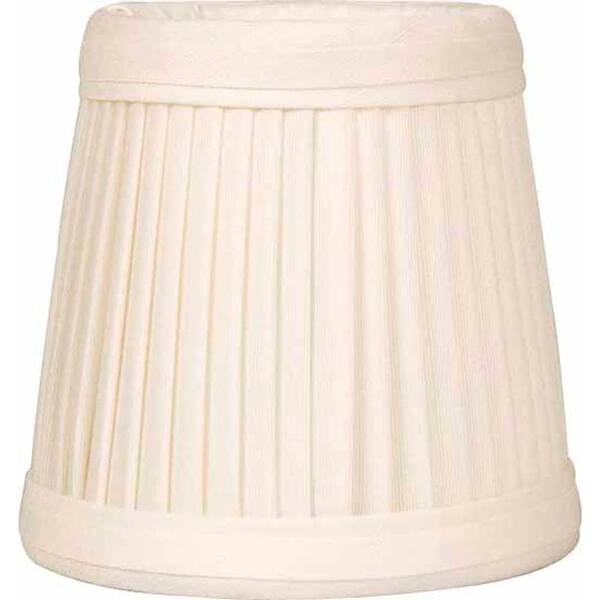 Finishing Touch Stretch Pleated Faux Silk Eggshell Chandelier Shade