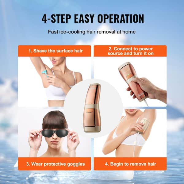 VEVOR 3 in 1 Hair Removal IPL Permanent Auto Manual Modes 5 Levels