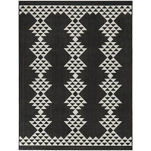 Paris Black Gray 5 ft. x 7 ft. Modern Plastic Indoor/Outdoor Area Rug  PLY-PRS-B&G-5X7 - The Home Depot