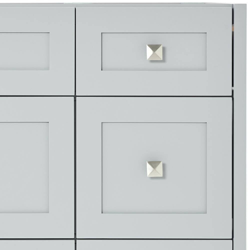 Gray Freestanding Single Sink Bathroom Vanity with Quartz Top