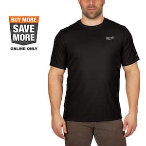 Men's WORKSKIN Medium Black Lightweight Performance Short-Sleeve T-Shirt