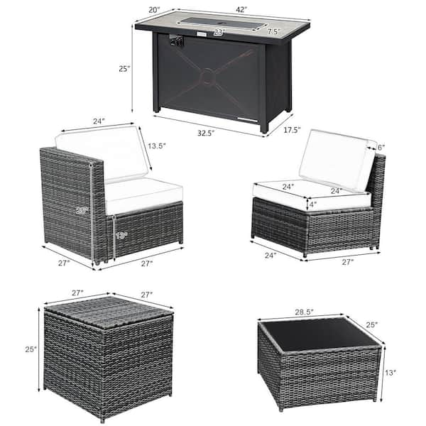 Cube rattan set grey hot sale