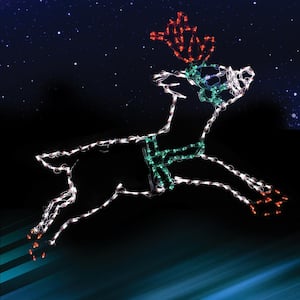 45 in. LED Reindeer Leaping