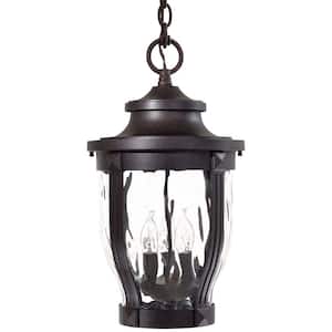 Merrimack Corona Bronze 3-Light Hanging Outdoor Lantern