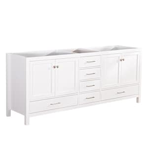 84.0 in. W x 21.8 in. D x 34.5 in. H Bath Vanity Cabinet without Top in White